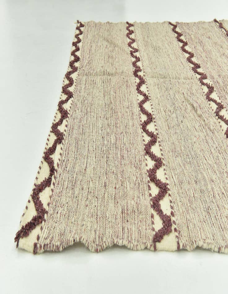 Detail image of 6' 2 x 9' 4  Hand Knotted Moroccan Wool Rug