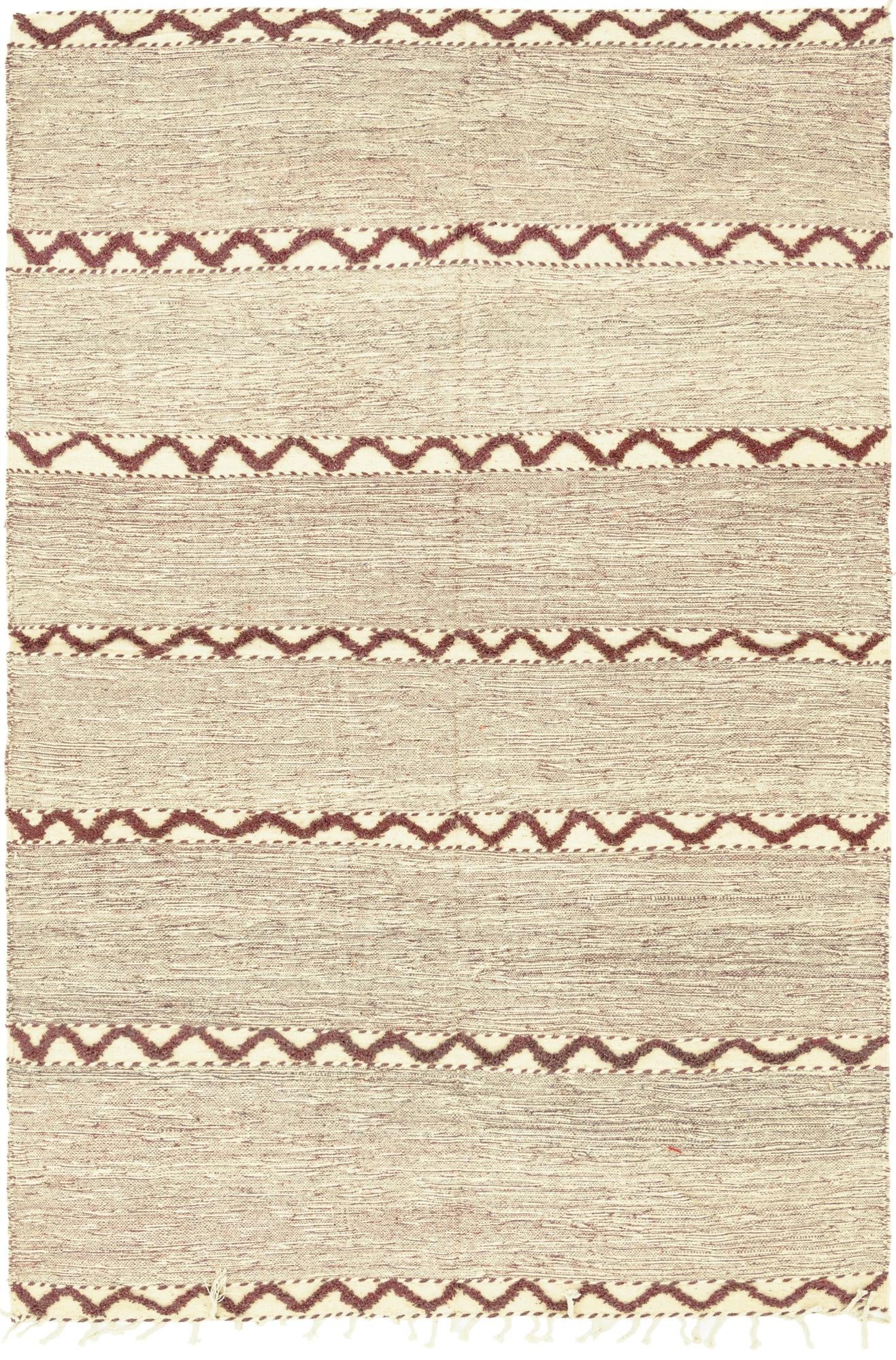 6' 2 x 9' 4 Hand Knotted Moroccan Wool Rug