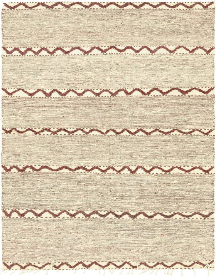 Detail image of 6' 2 x 9' 4 Hand Knotted Moroccan Wool Rug