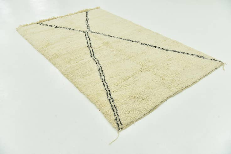 Detail image of 5' 6 x 8' 8 Hand Knotted Moroccan Wool Rug
