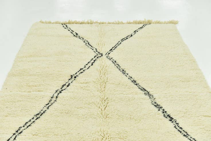 Detail image of 5' 6 x 8' 8 Hand Knotted Moroccan Wool Rug