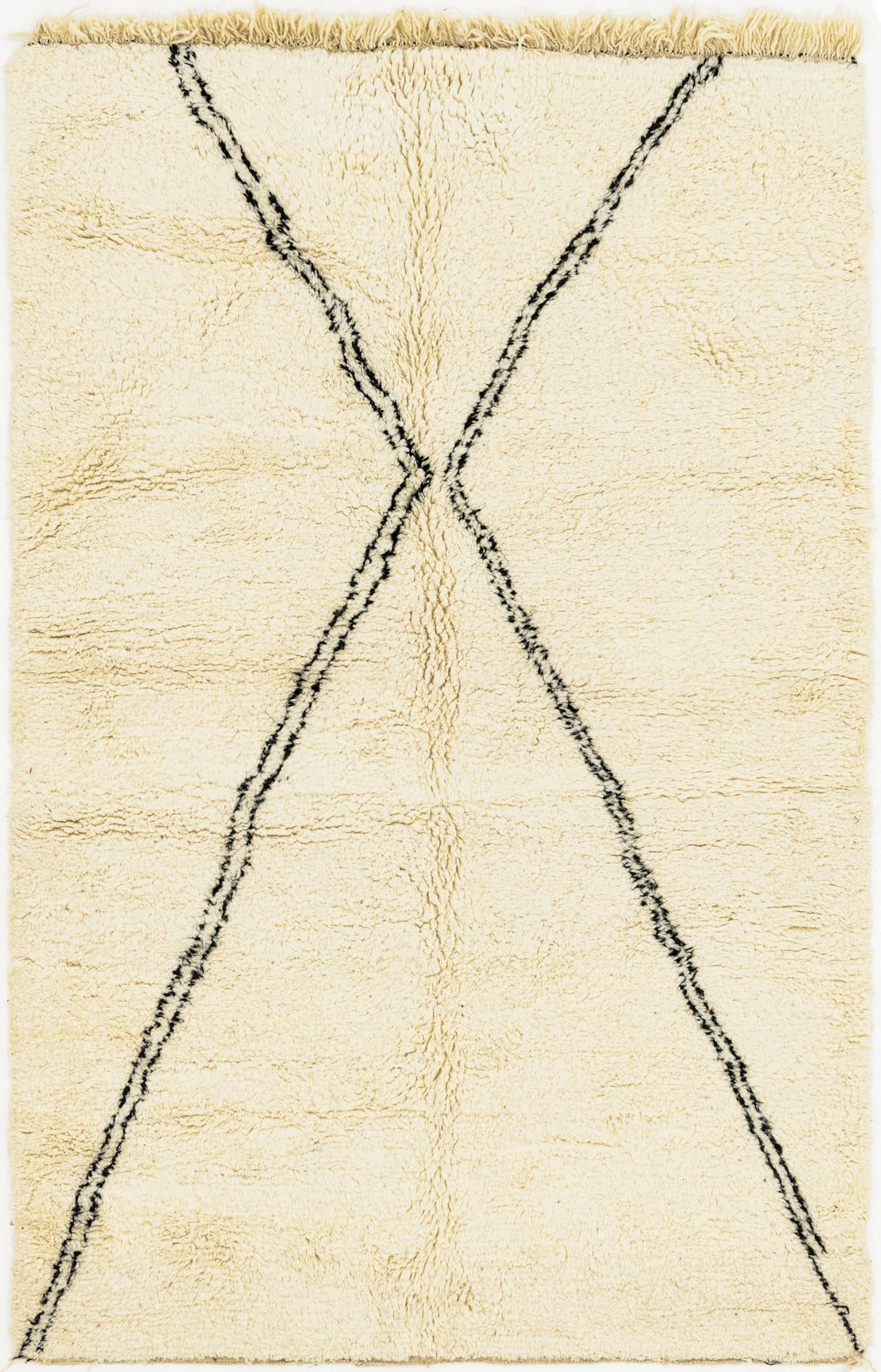 5' 6 x 8' 8 Hand Knotted Moroccan Wool Rug