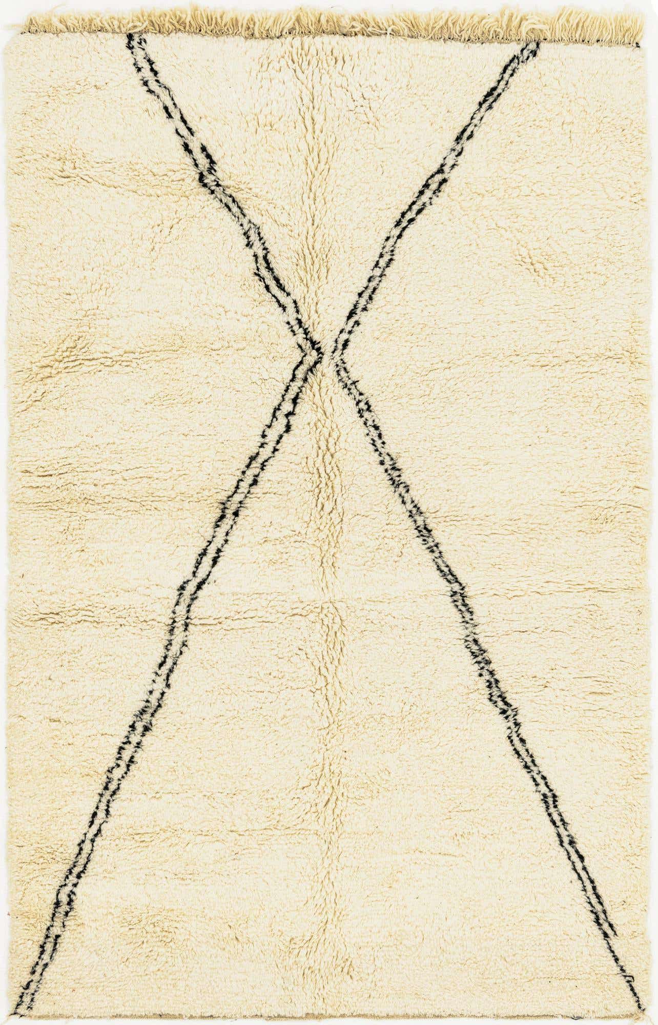 5' 6 x 8' 8 Hand Knotted Moroccan Wool Rug