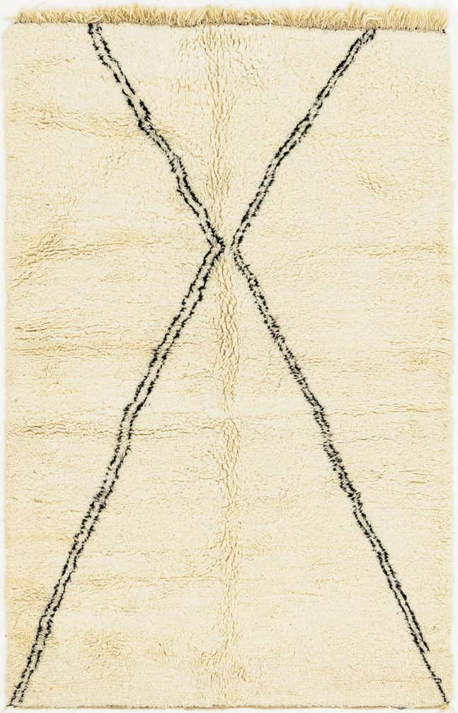 5' 6 x 8' 8 Hand Knotted Moroccan Wool Rug