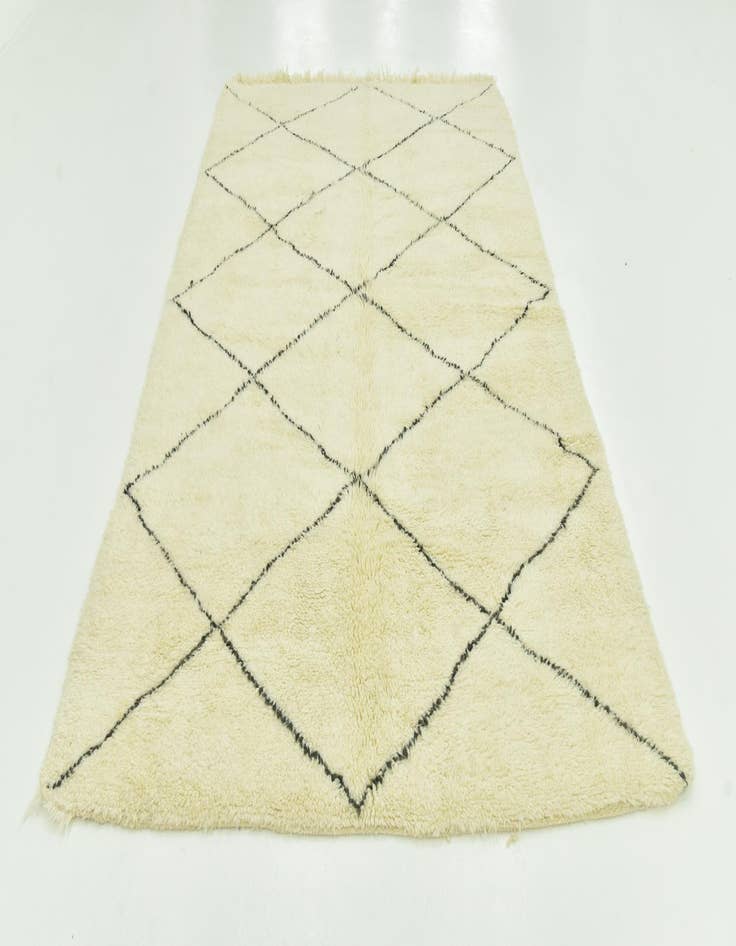 Detail image of 6' 9 x 10'  Hand Knotted Moroccan Wool Rug