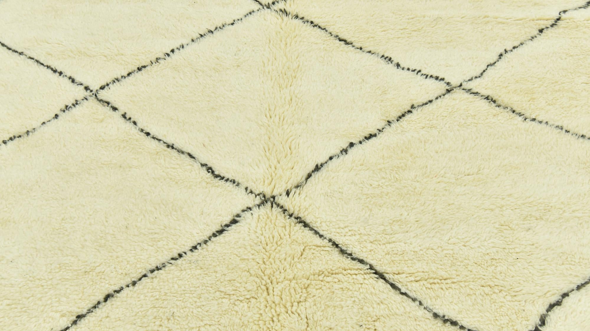 6' 9 x 10' Hand Knotted Moroccan Wool Rug
