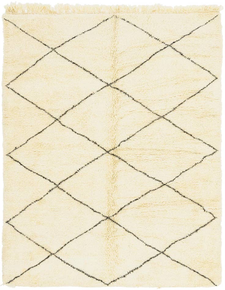 Detail image of 6' 9 x 10' Hand Knotted Moroccan Wool Rug