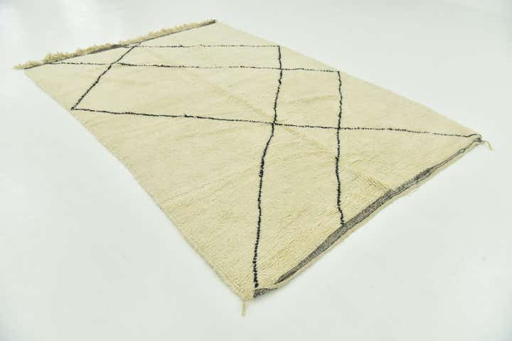 6' 5 x 9' 3 Hand Knotted Moroccan Wool Rug