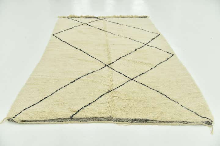 6' 5 x 9' 3 Hand Knotted Moroccan Wool Rug