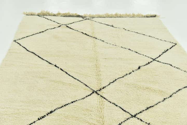 6' 5 x 9' 3 Hand Knotted Moroccan Wool Rug