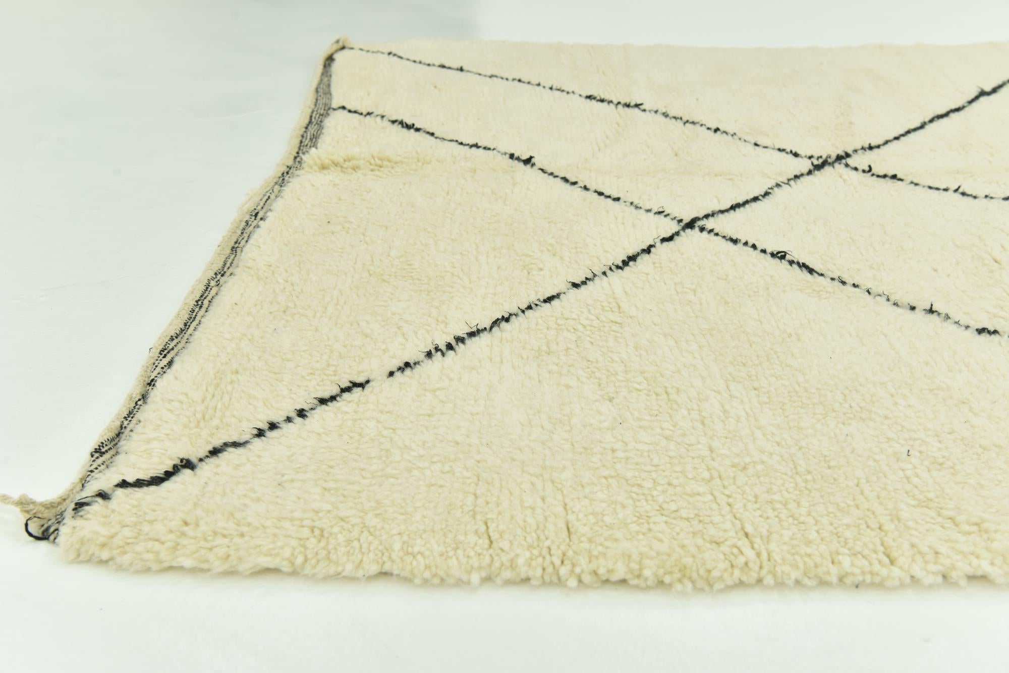 6' 5 x 9' 3 Hand Knotted Moroccan Wool Rug