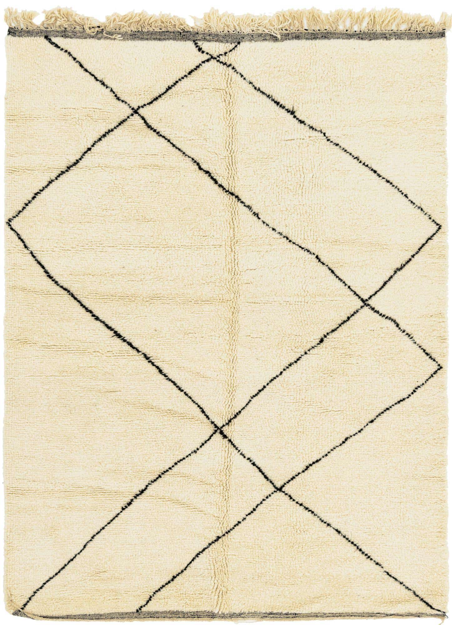 6' 5 x 9' 3 Hand Knotted Moroccan Wool Rug