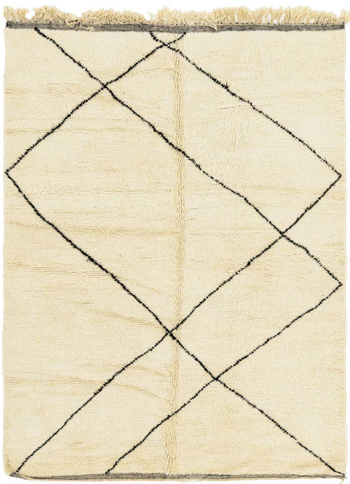 Detail image of 6' 5 x 9' 3 Hand Knotted Moroccan Wool Rug