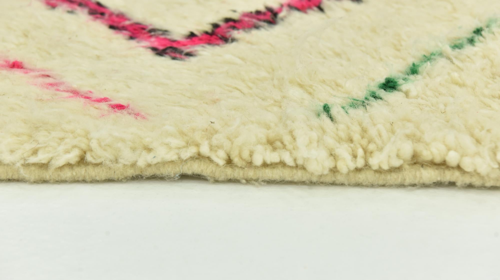 5' 6 x 8' 10 Hand Knotted Moroccan Wool Rug