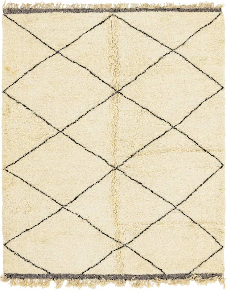 Detail image of 7' x 10' Hand Knotted Moroccan Wool Rug