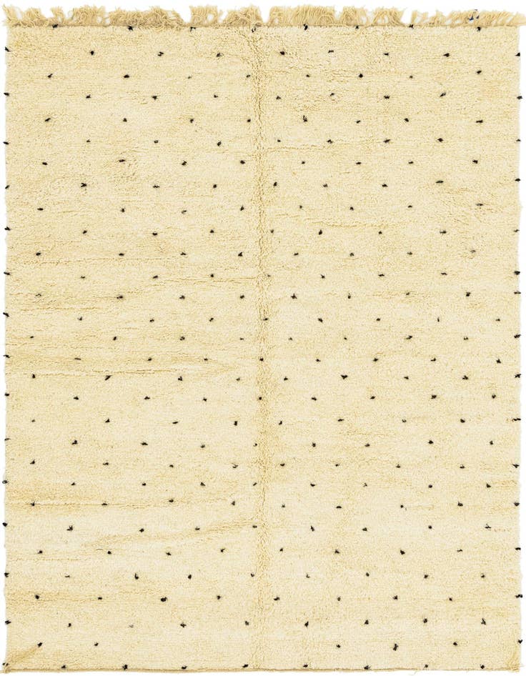 Detail image of 6' 6 x 9' 10 Hand Knotted Moroccan Wool Rug