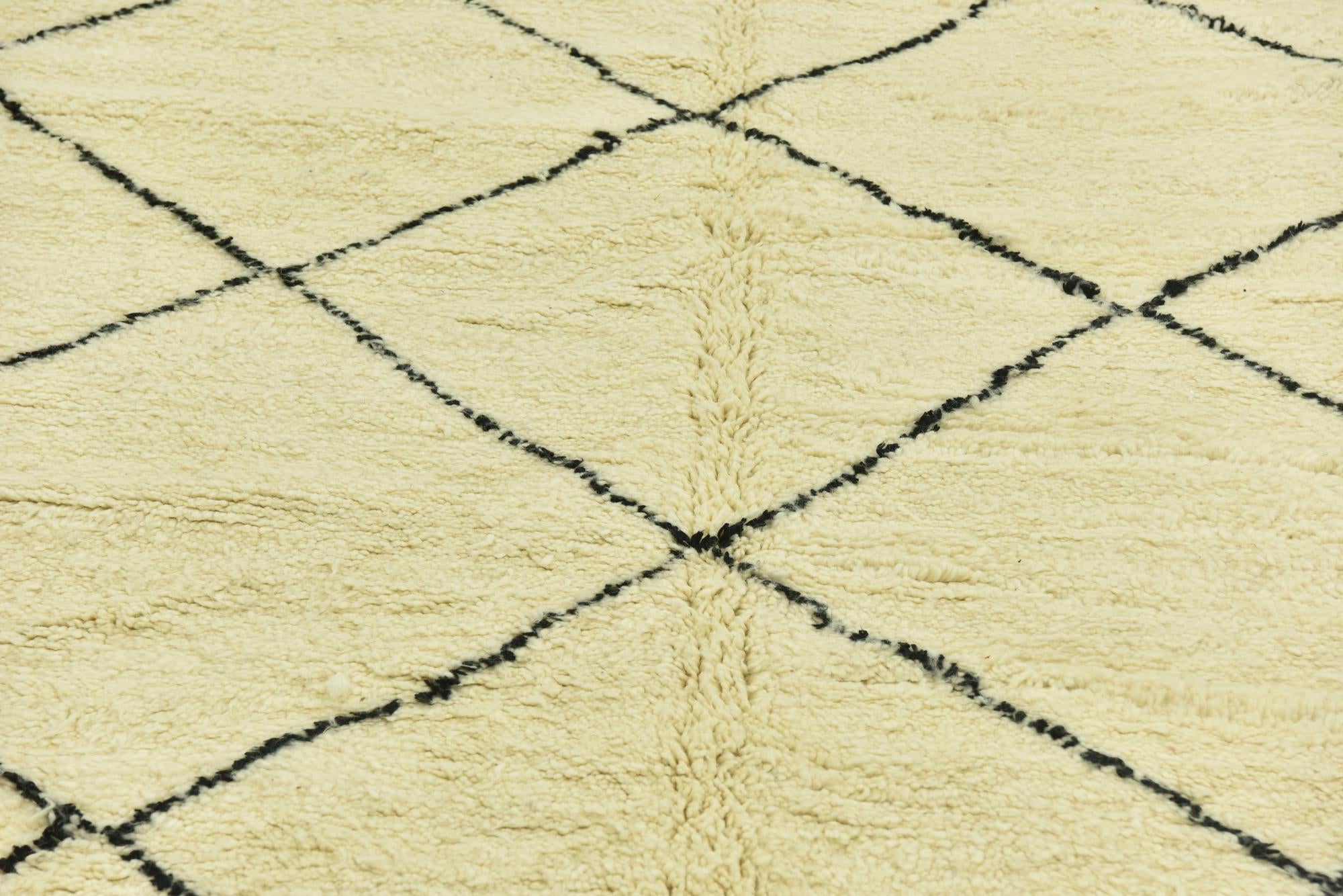 7' x 9' 5 Hand Knotted Moroccan Wool Rug