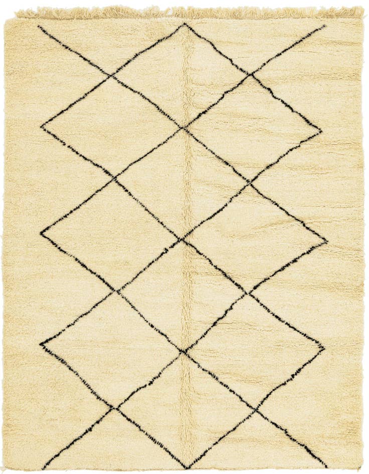 Detail image of 7' x 9' 5 Hand Knotted Moroccan Wool Rug