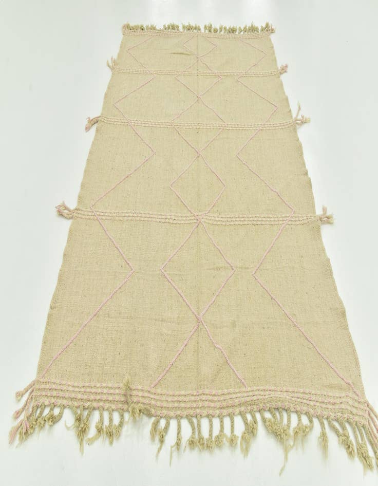 Detail image of 6' 6 x 9'  Hand Knotted Moroccan Wool Rug