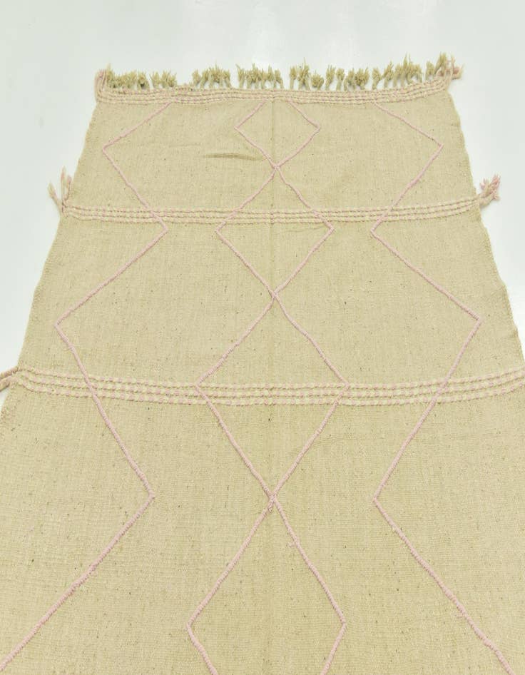 Detail image of 6' 6 x 9'  Hand Knotted Moroccan Wool Rug