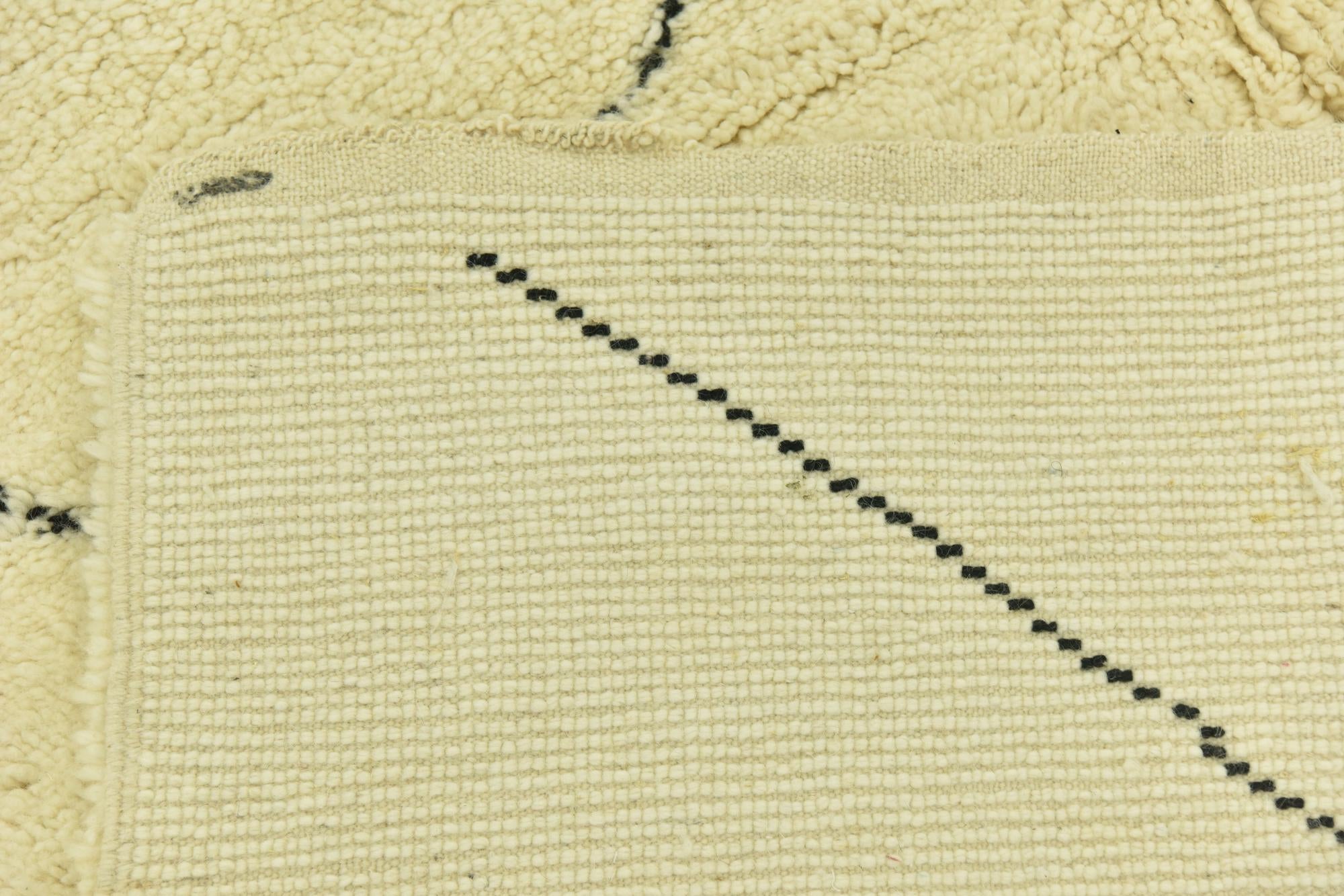 6' 9 x 10' Hand Knotted Moroccan Wool Rug