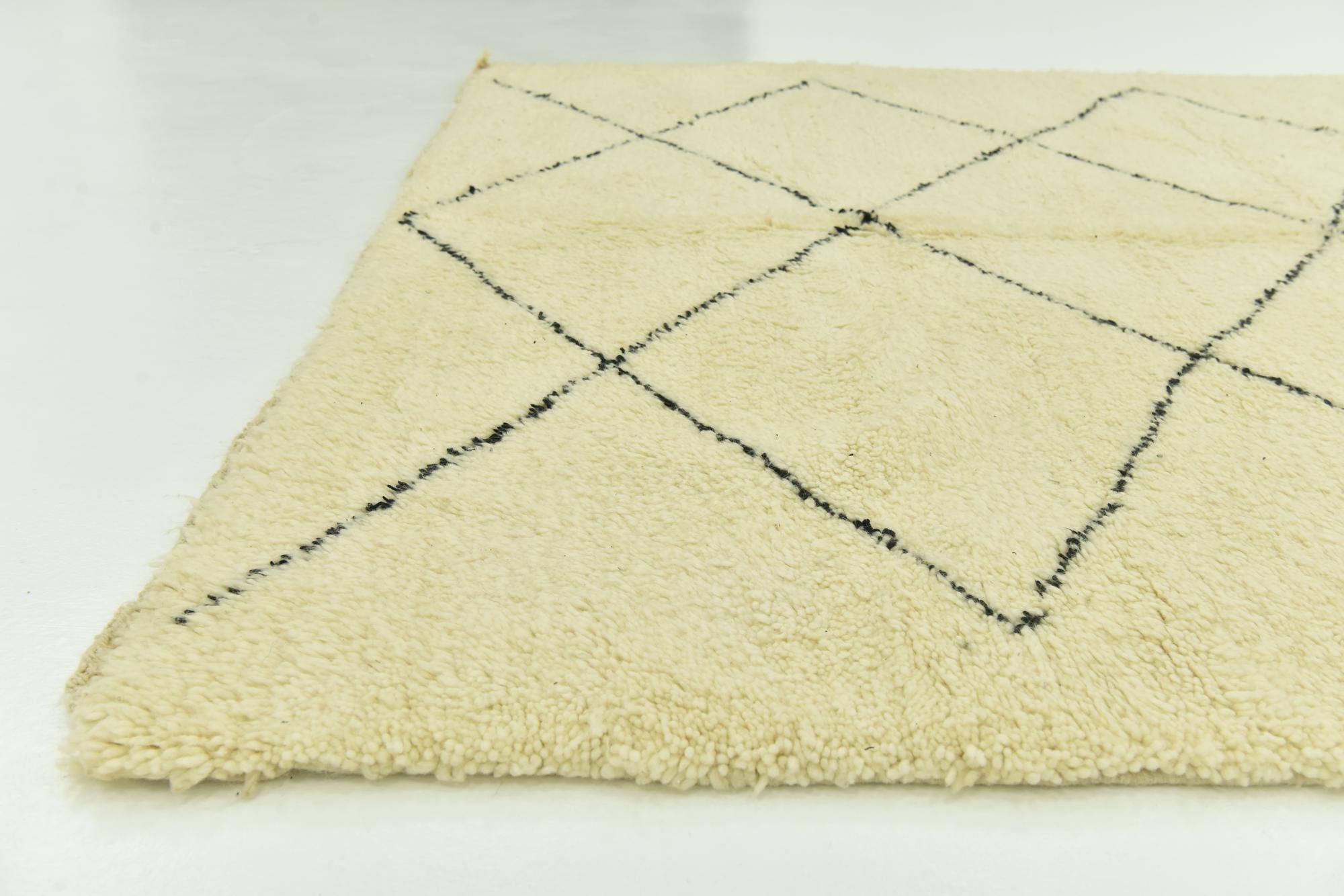 6' 9 x 10' Hand Knotted Moroccan Wool Rug