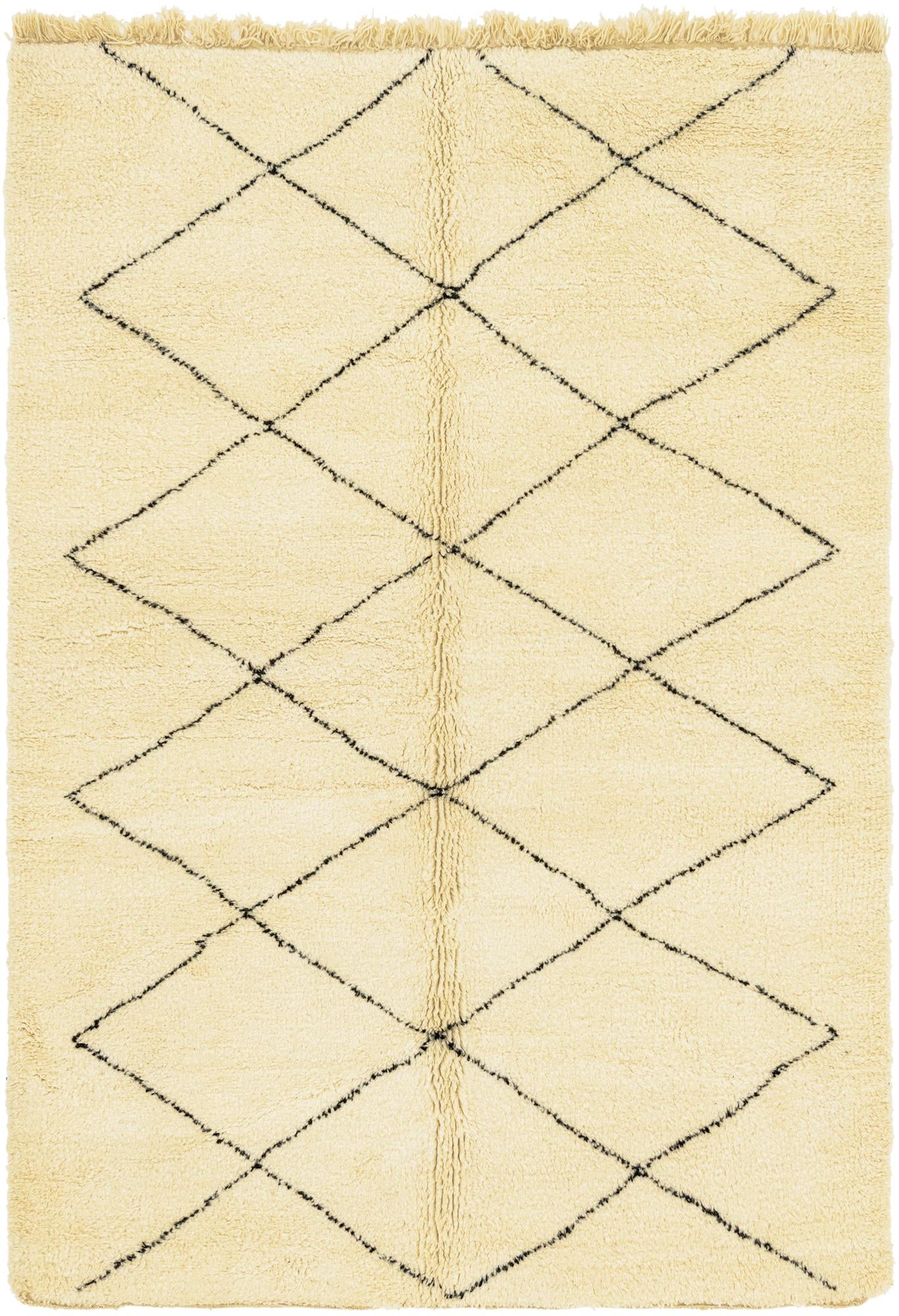 6' 9 x 10' Hand Knotted Moroccan Wool Rug