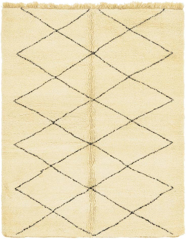 Detail image of 6' 9 x 10' Hand Knotted Moroccan Wool Rug