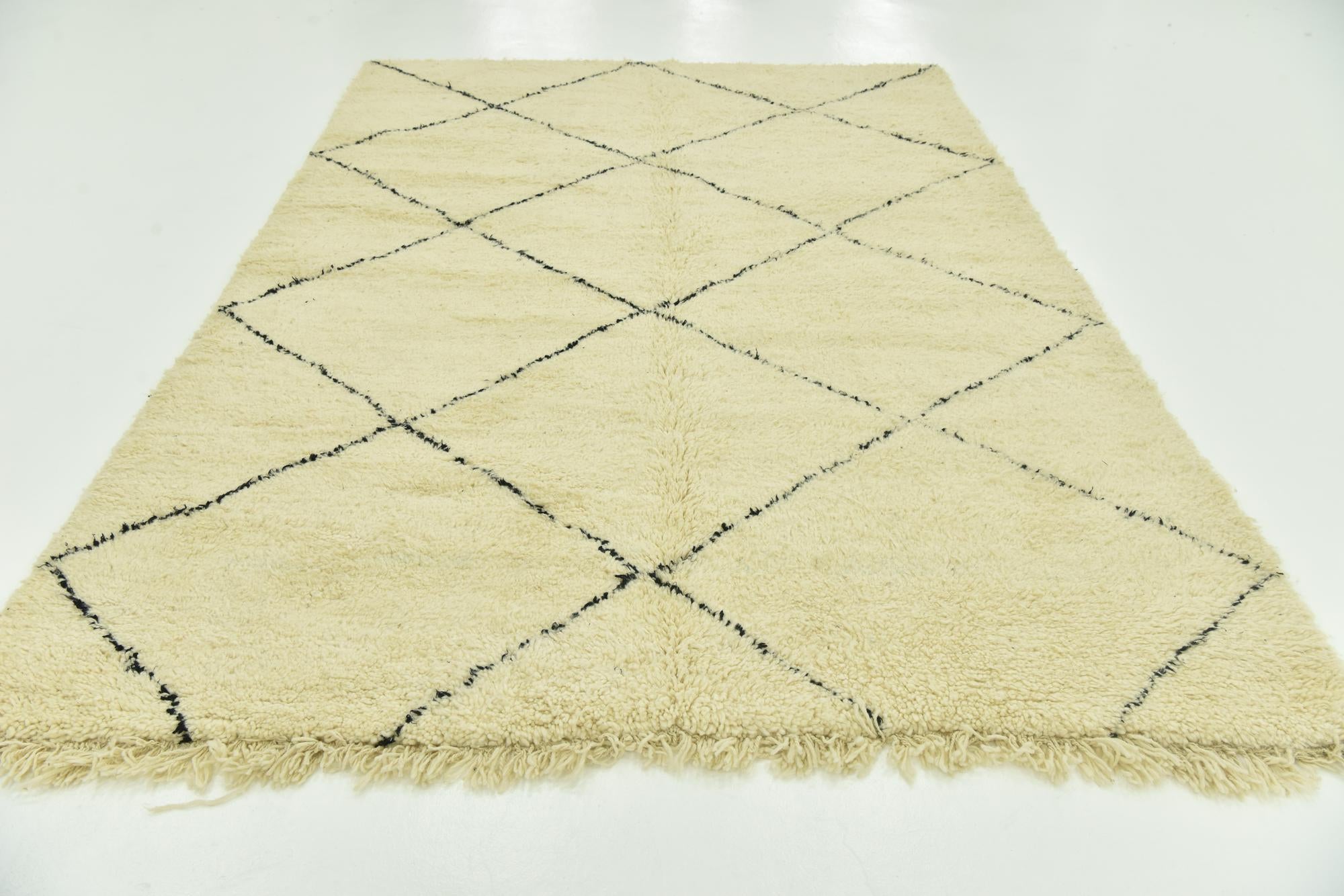 7' 3 x 10' 4 Hand Knotted Moroccan Wool Rug