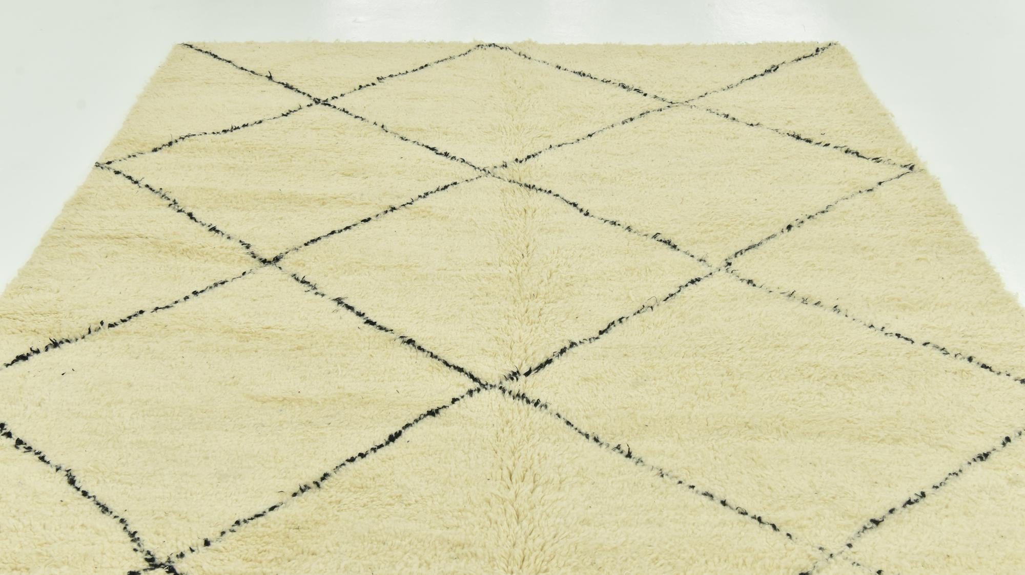 7' 3 x 10' 4 Hand Knotted Moroccan Wool Rug