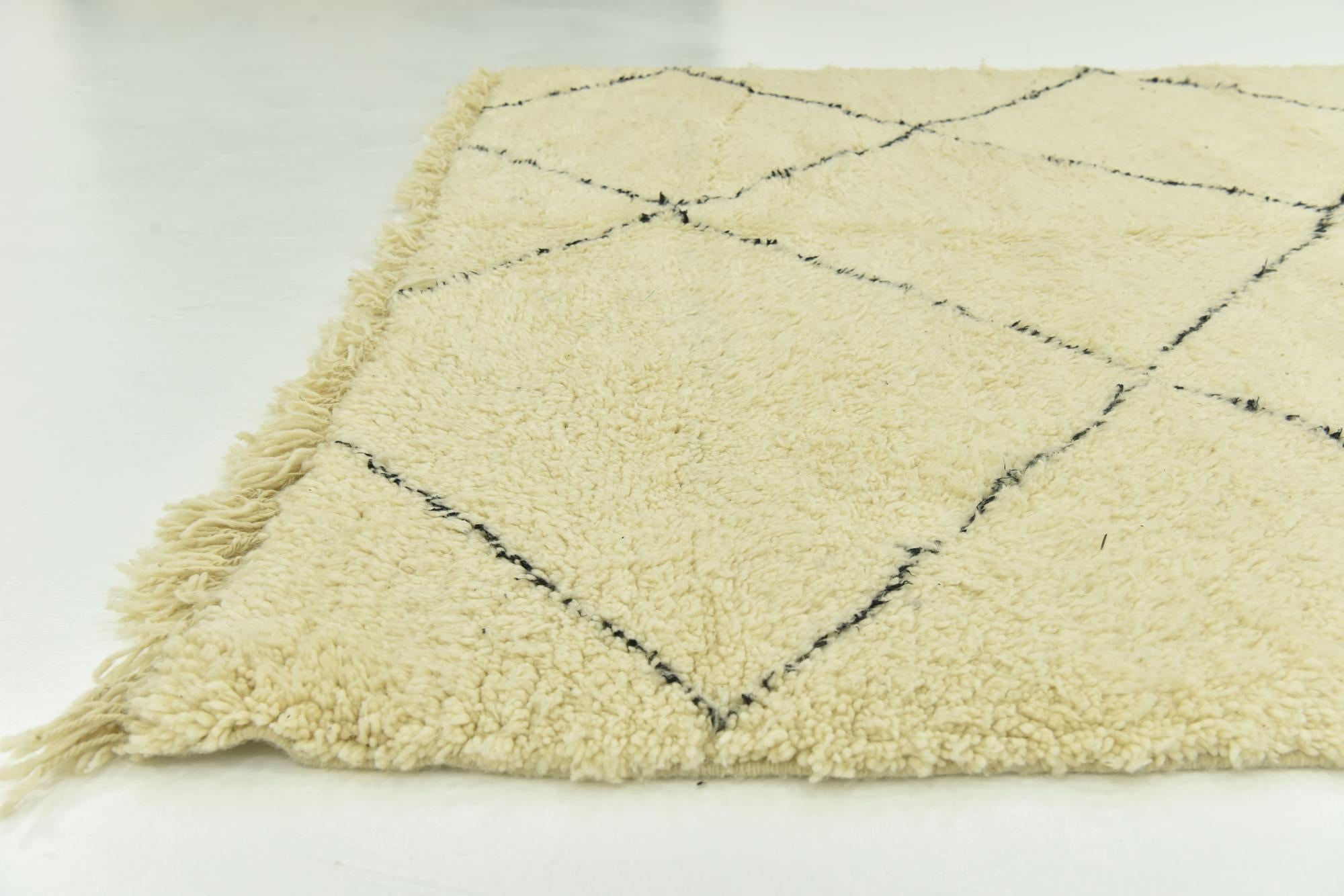 7' 3 x 10' 4 Hand Knotted Moroccan Wool Rug