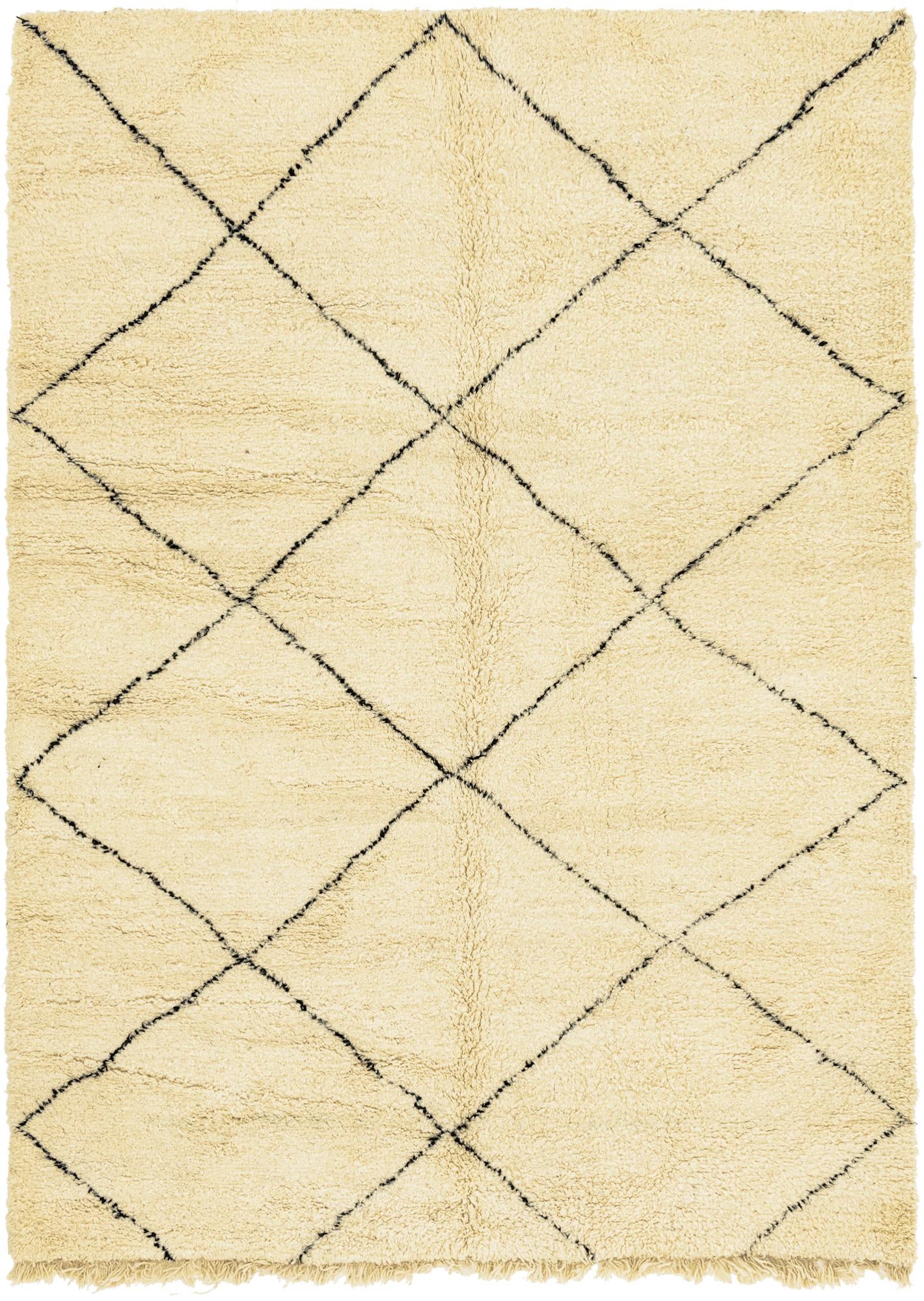 7' 3 x 10' 4 Hand Knotted Moroccan Wool Rug