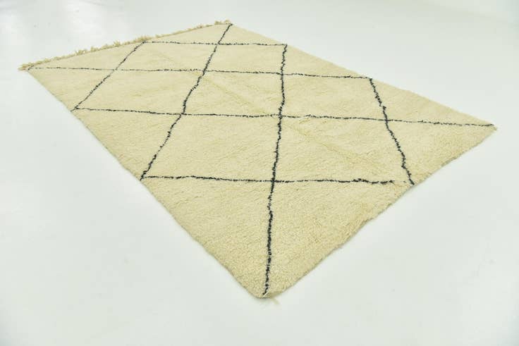 Detail image of 6' 9 x 9' 4 Hand Knotted Moroccan Wool Rug