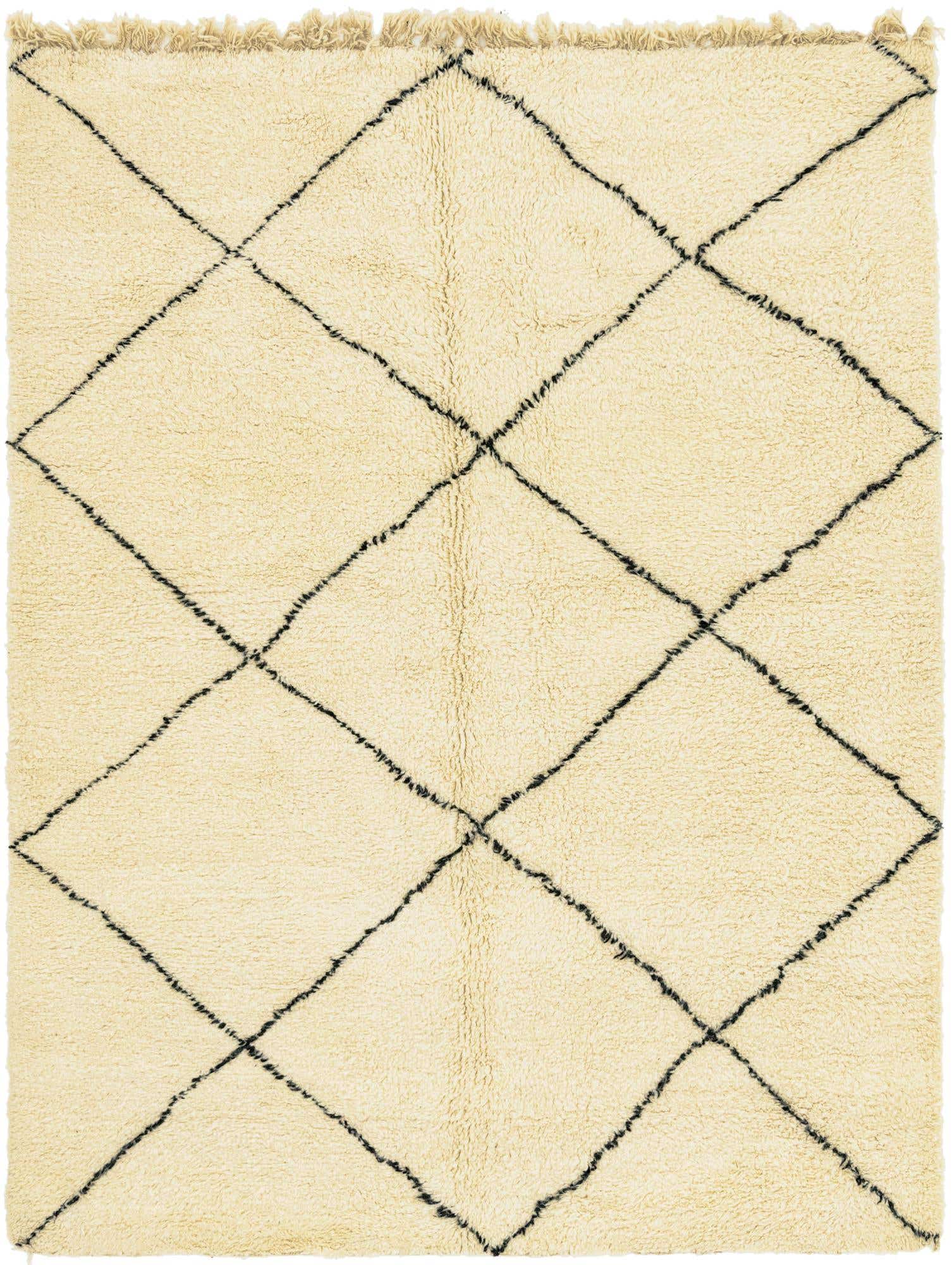 6' 9 x 9' 4 Hand Knotted Moroccan Wool Rug