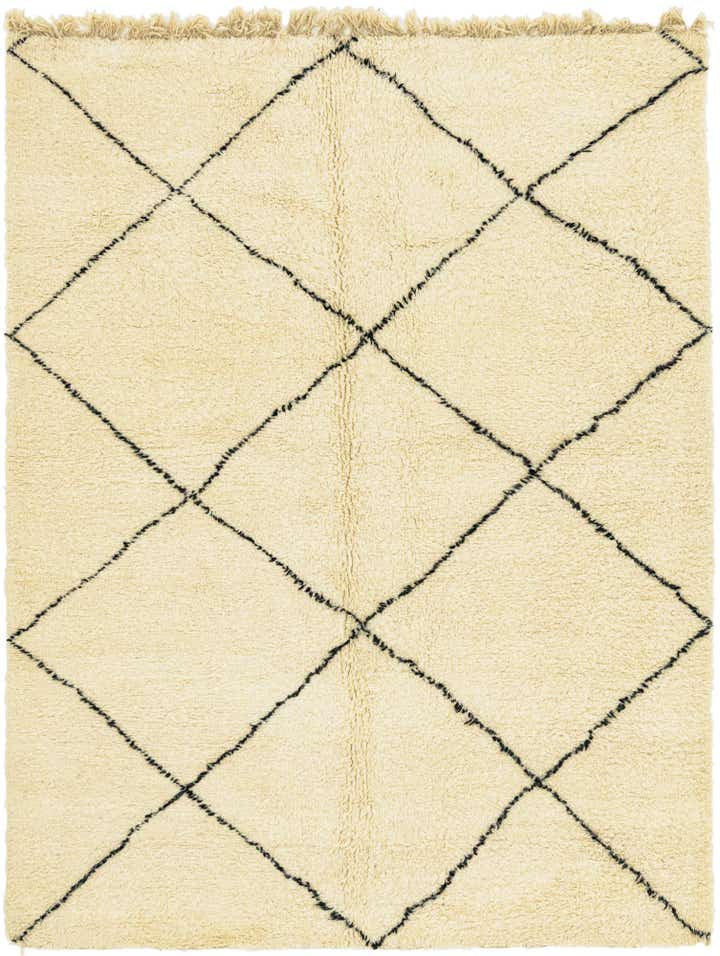 6' 9 x 9' 4 Hand Knotted Moroccan Wool Rug