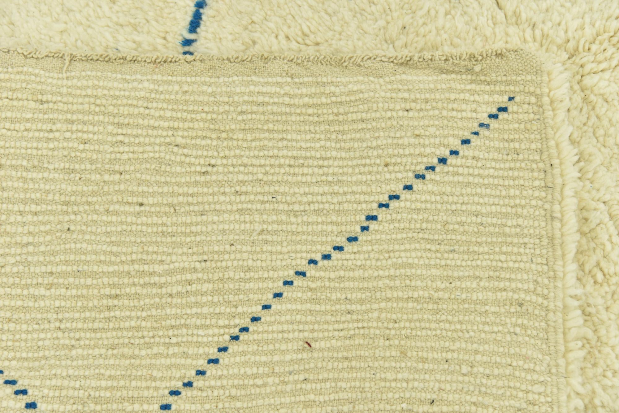 6' 6 x 10' 2 Hand Knotted Moroccan Wool Rug