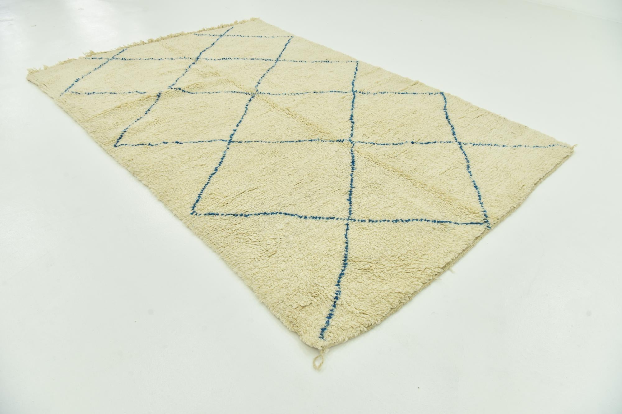 6' 6 x 10' 2 Hand Knotted Moroccan Wool Rug