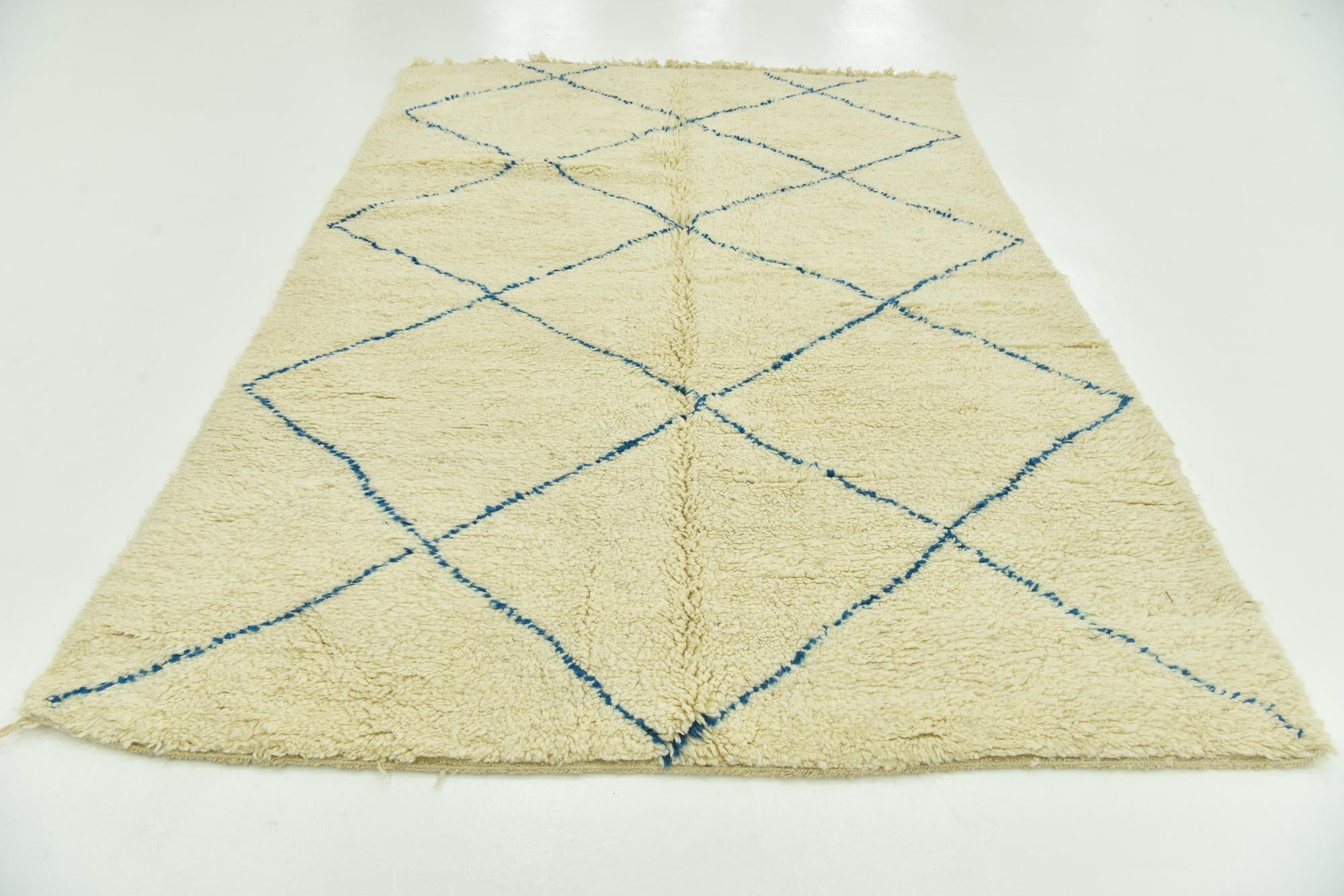 6' 6 x 10' 2 Hand Knotted Moroccan Wool Rug