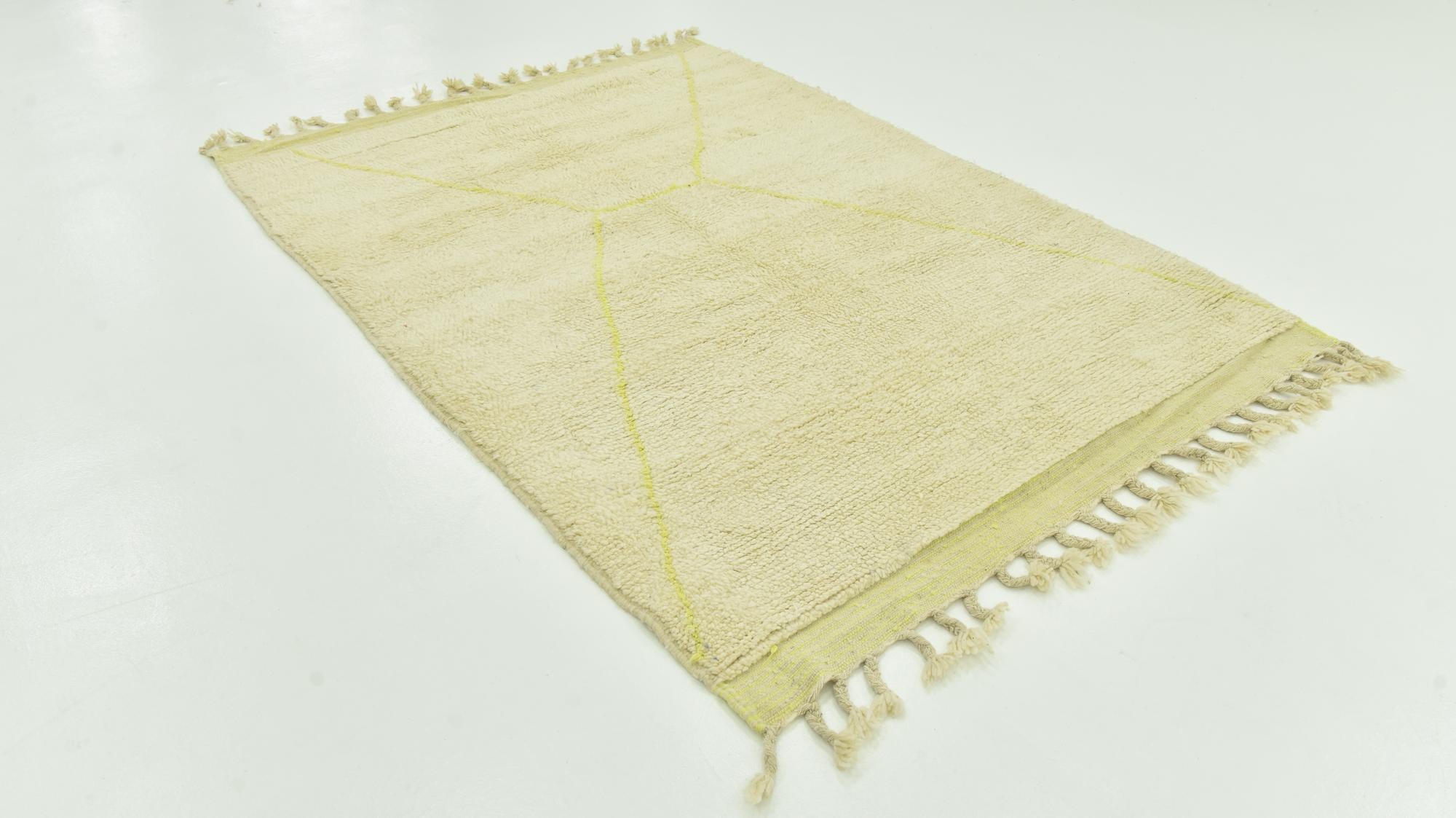 5' 8 x 8' Hand Knotted Moroccan Wool Rug