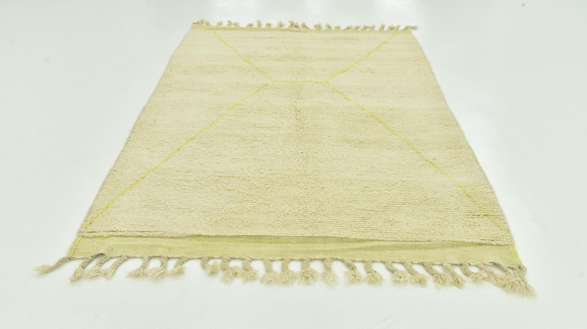 5' 8 x 8' Hand Knotted Moroccan Wool Rug