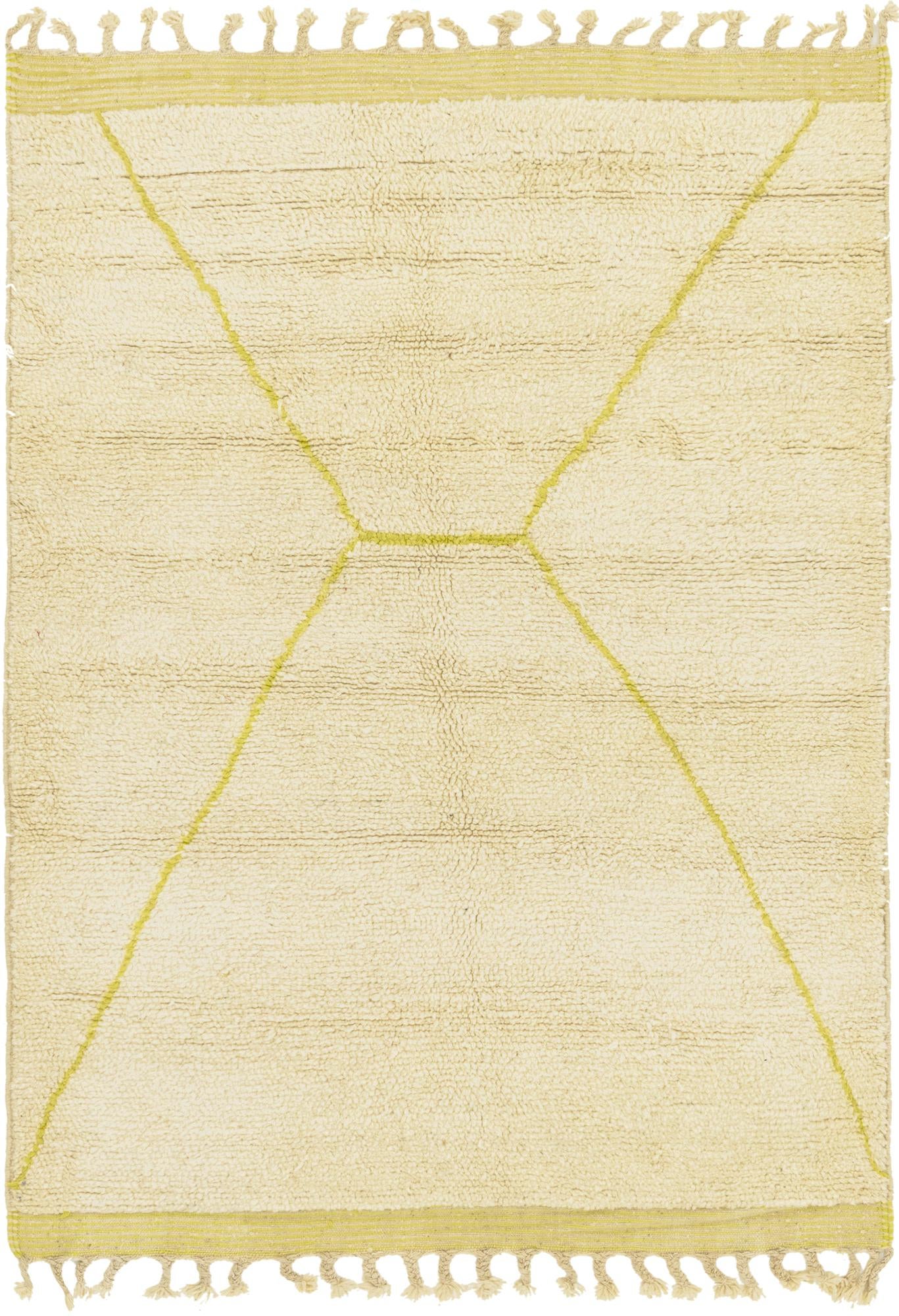 5' 8 x 8' Hand Knotted Moroccan Wool Rug