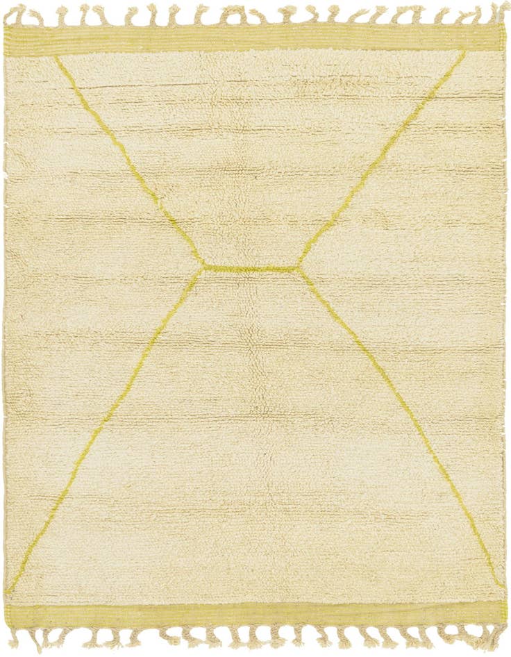 Detail image of 5' 8 x 8' Hand Knotted Moroccan Wool Rug