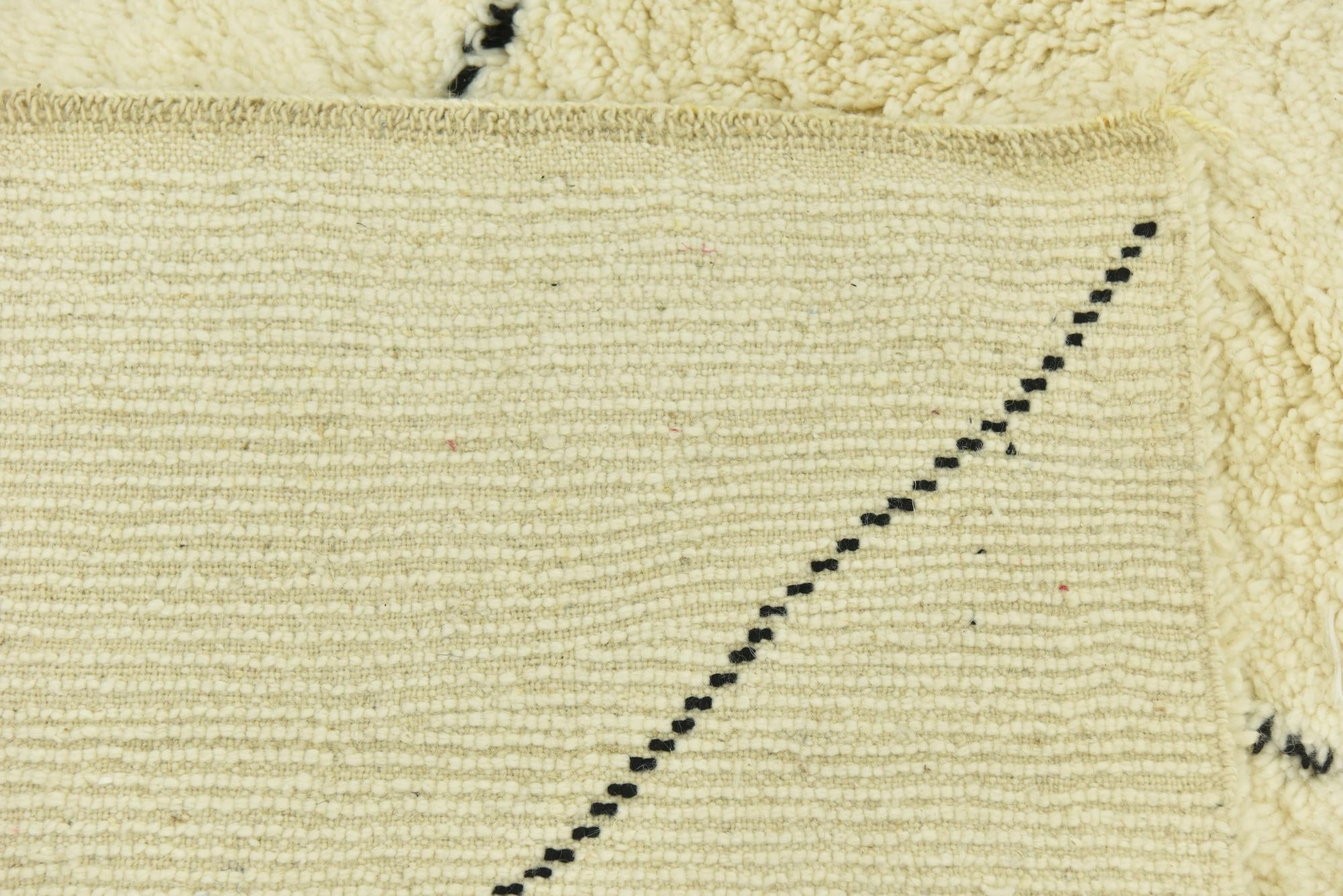 6' 8 x 10' 3 Hand Knotted Moroccan Wool Rug