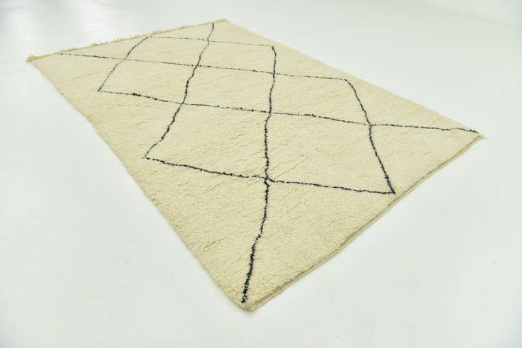 Detail image of 6' 8 x 10' 3 Hand Knotted Moroccan Wool Rug