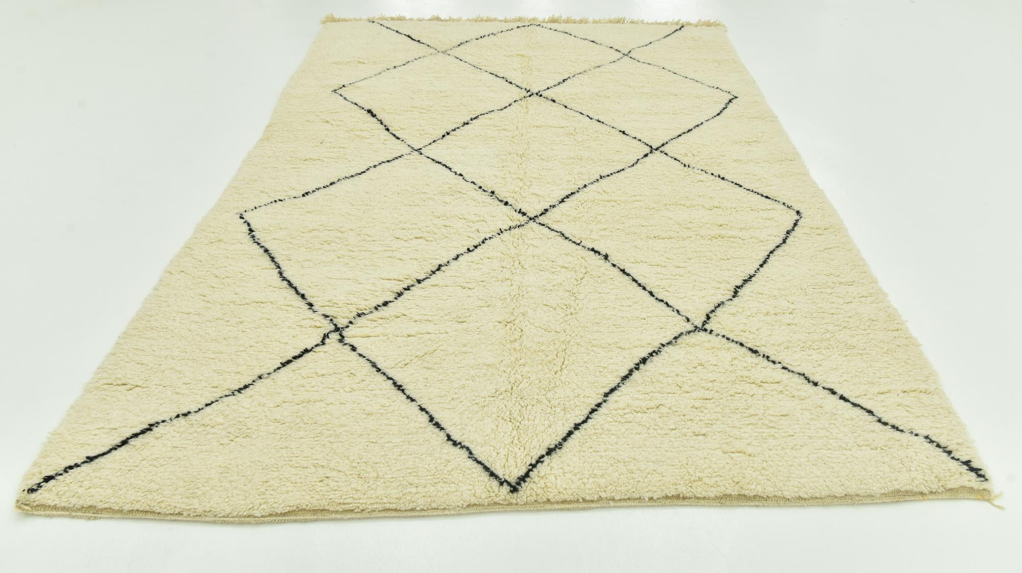 6' 8 x 10' 3 Hand Knotted Moroccan Wool Rug