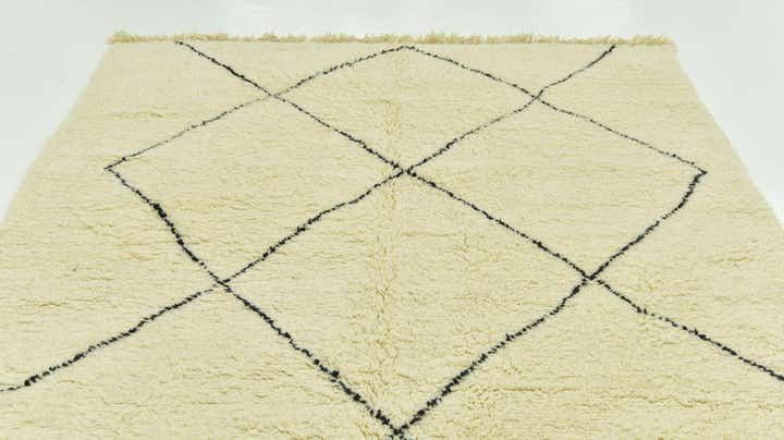 6' 8 x 10' 3 Hand Knotted Moroccan Wool Rug