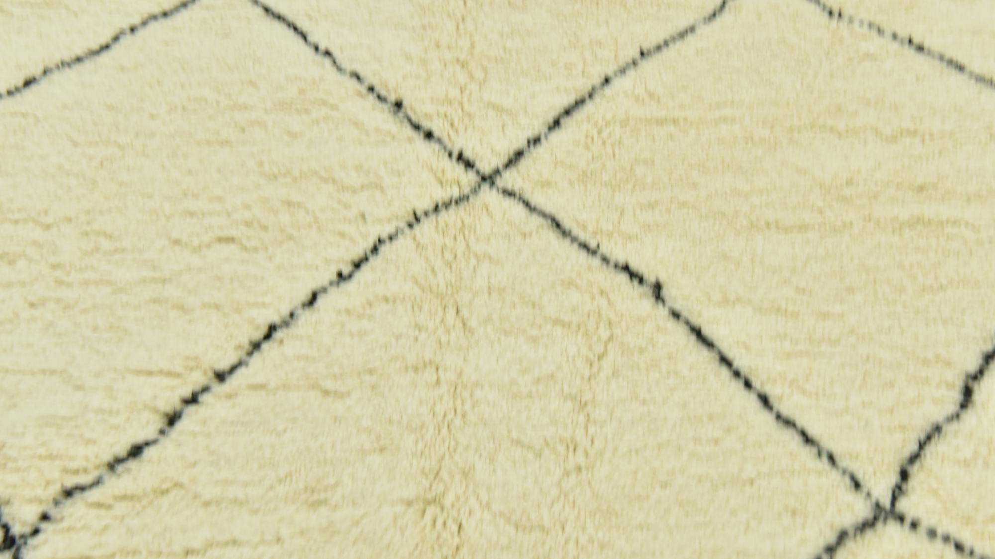 6' 8 x 10' 3 Hand Knotted Moroccan Wool Rug