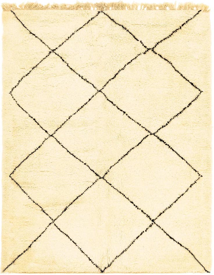Detail image of 6' 8 x 10' 3 Hand Knotted Moroccan Wool Rug