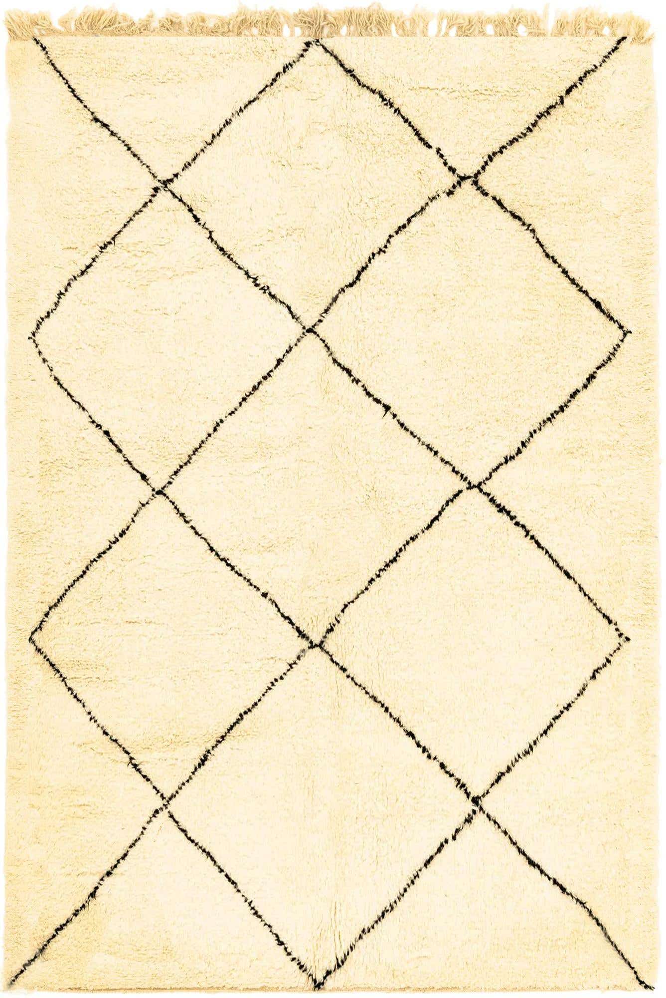 6' 8 x 10' 3 Hand Knotted Moroccan Wool Rug