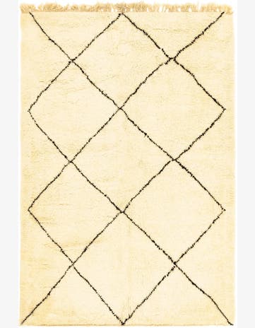 6' 8 x 10' 3 Hand Knotted Moroccan Wool Rug